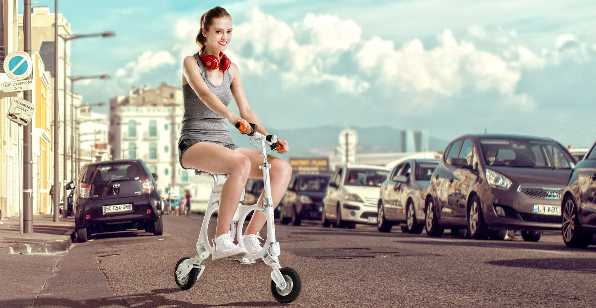 Airwheel E3 electric bicycle in backpack