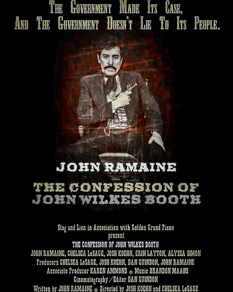 The Confession of John Wilkes Booth - A Stage to Film Production Announces A Feature Film Version in Development