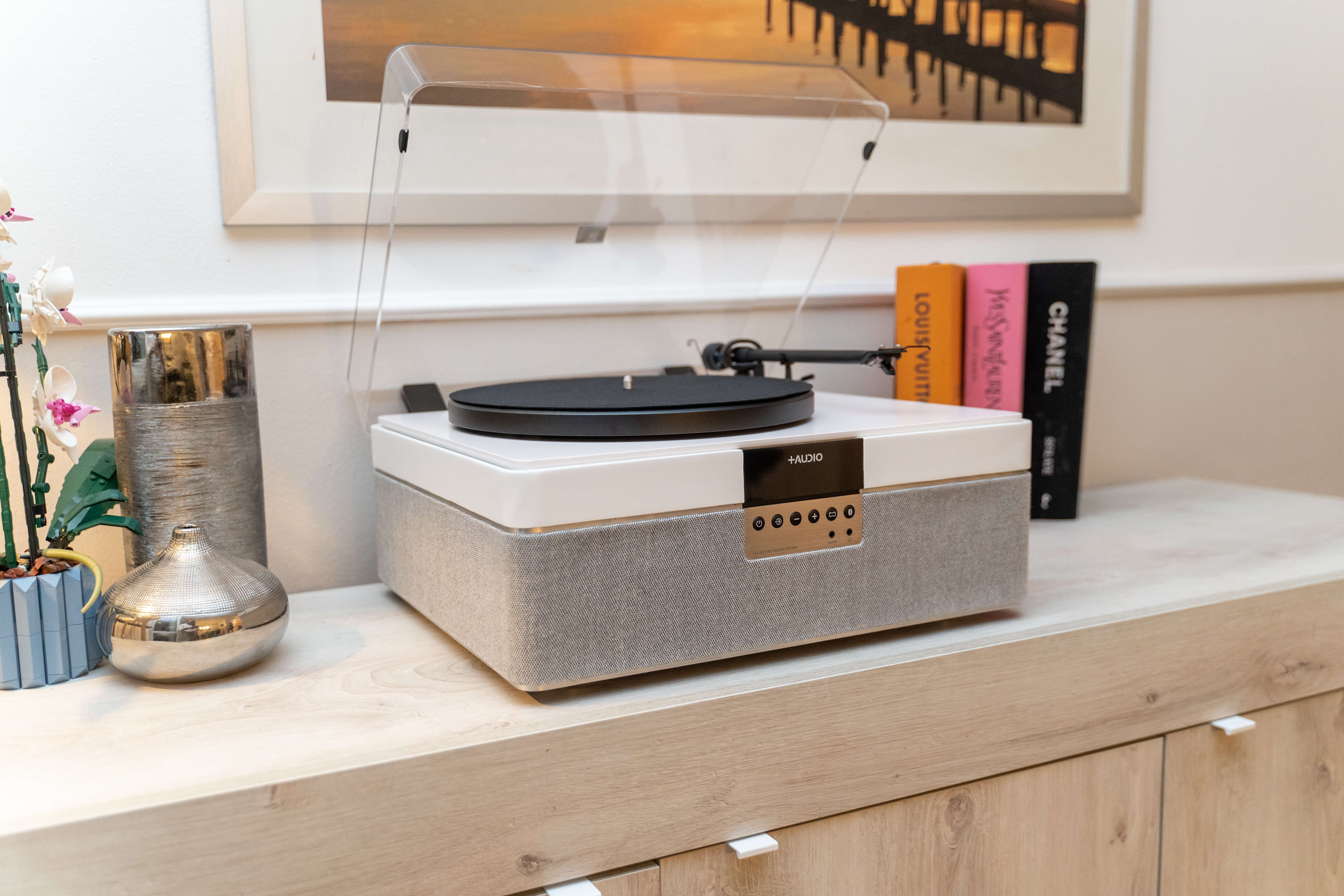 The +Record Player Special Edition - First All-in-One Music System with Built-in Stereo System for Vinyl Enthusiasts